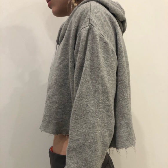 Grey Cropped Sweatshirt - Picture 2 of 6